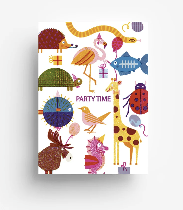 Postkarte Party Animals