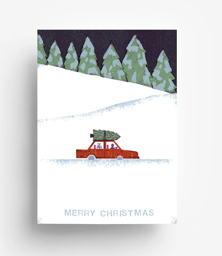 Card Christmas Car