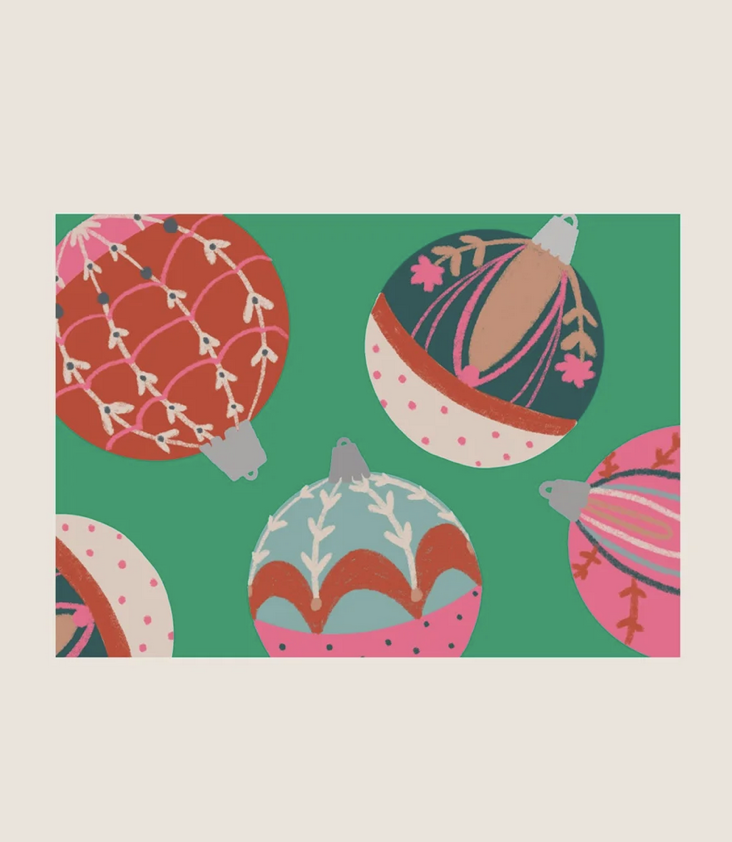 Postcard Christmas Baubles