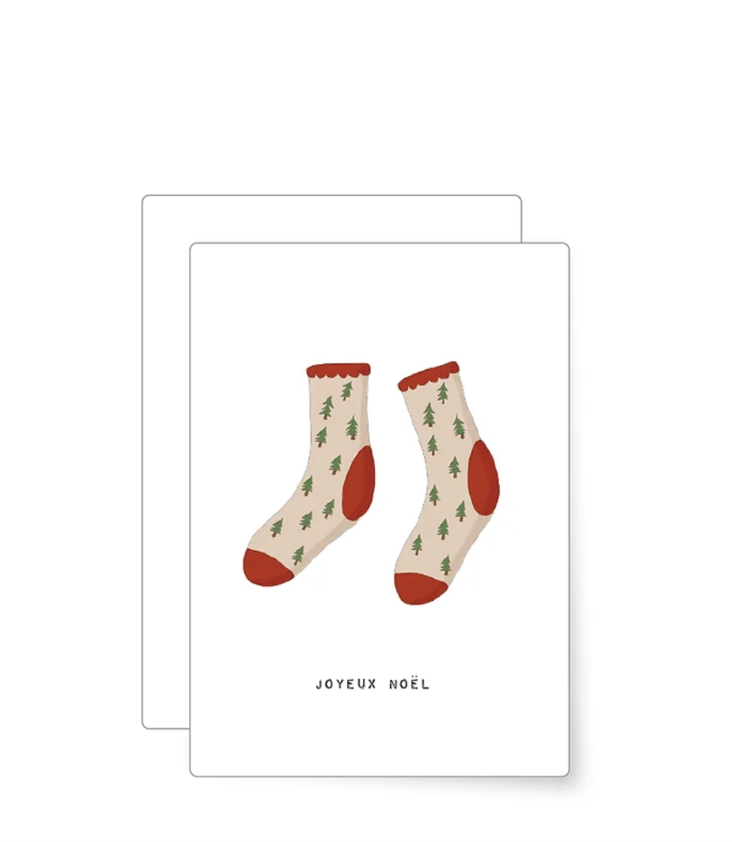 Postcard Xmas Socks