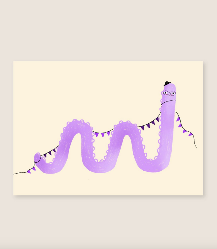 Postkarte Wurm
