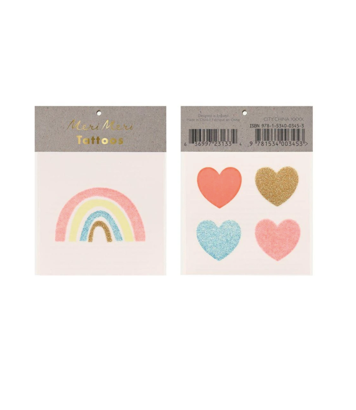 Rainbow & Heart Tattoo