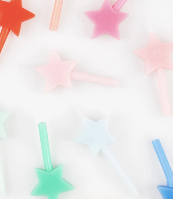 Regenbogen Stern Kerzen - 0