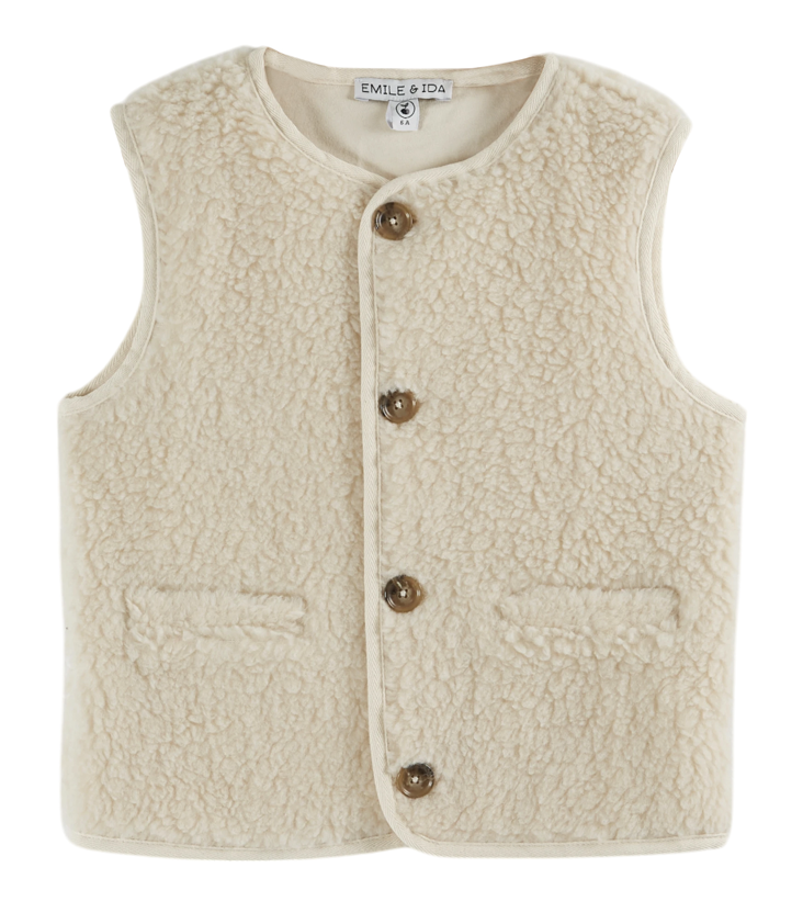 Sleevless Sherpa Cardigan