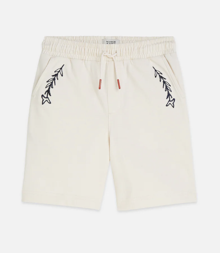 Shorts mit Stickerei
