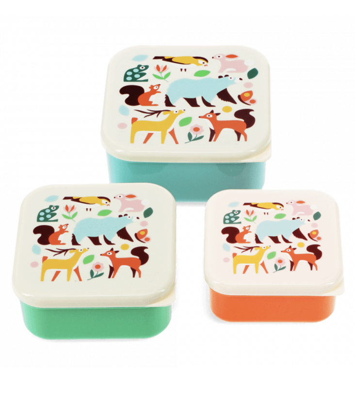 Snackbox 3er Set Waldtiere