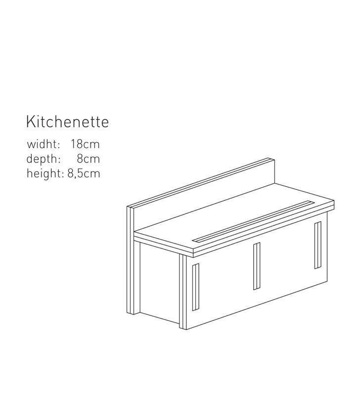 Dollhouse Kitchenette Cardboard - 0