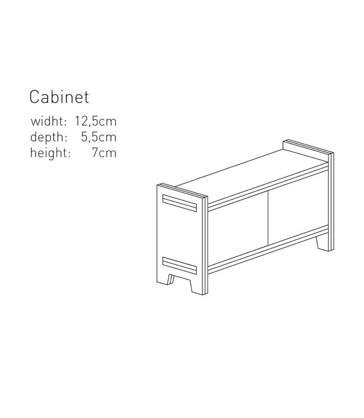 Dollhouse Cabinet Cardboard - 0