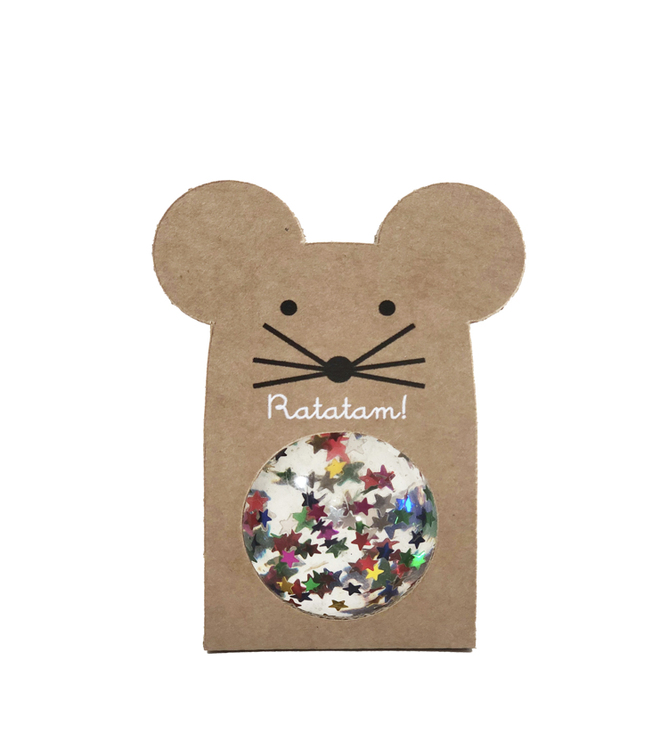 Springender Gummiball mit Sternen