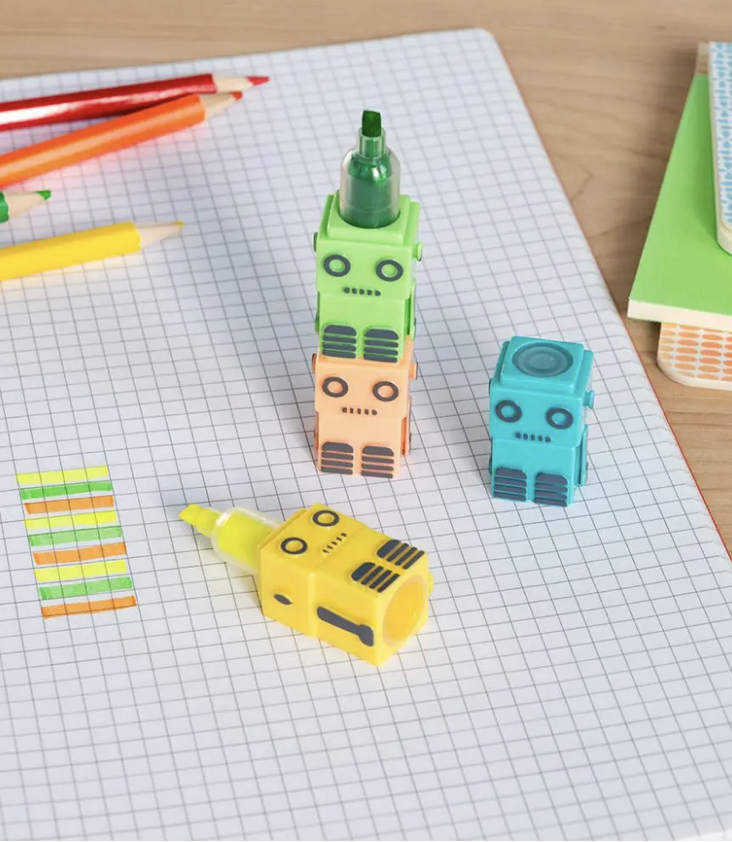 Stackable Highlighters Set Robot - 1