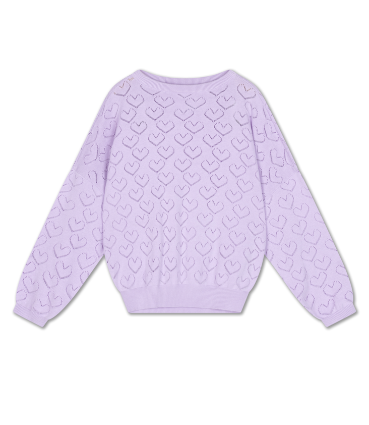 Knit Slouchy Sweater Hearts