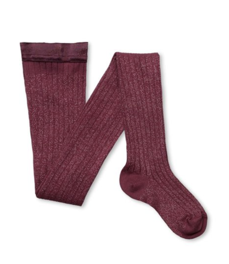 Strumpfhosen mit Glitzer Raisin Rose