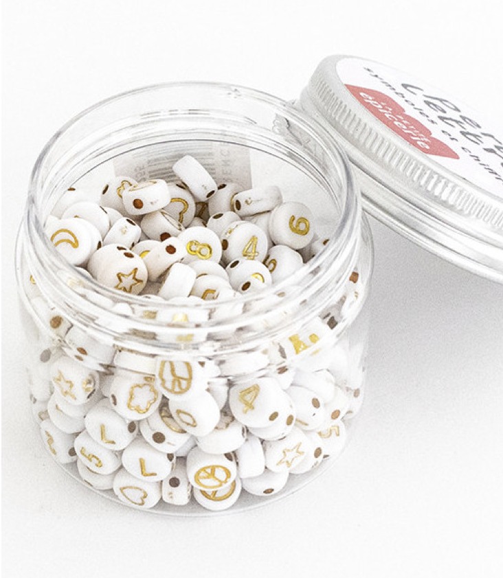 Symbole & Zahlen Perlen Gold