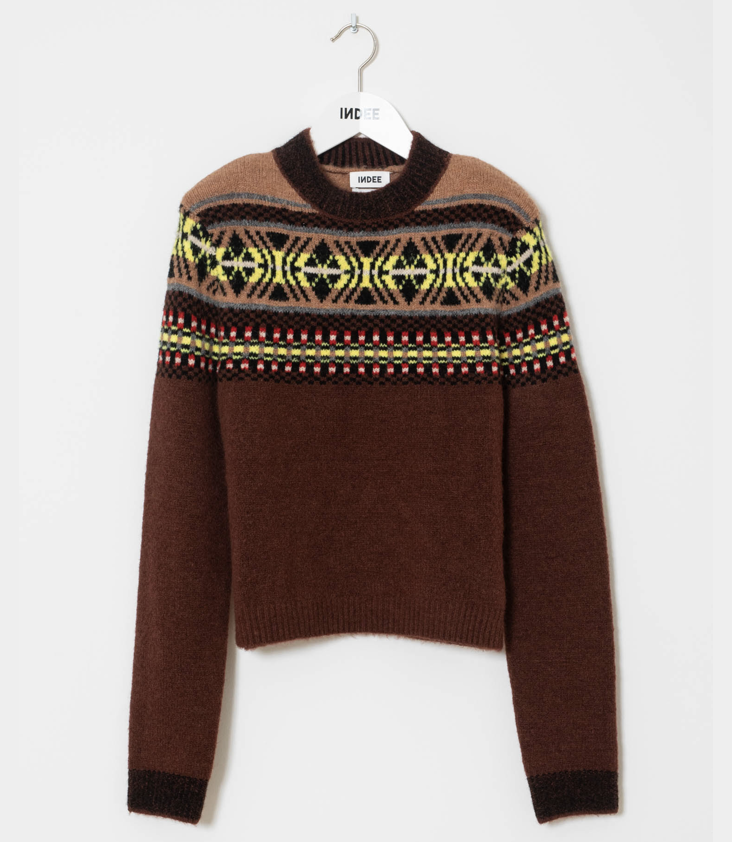Western-Style Knit Sweater